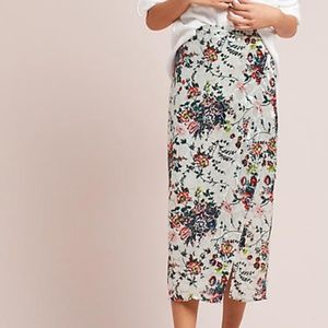 NEW Anthropologie Velvet Floral Pencil Skirt Maeve 6